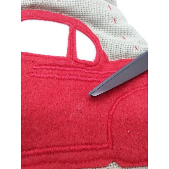 Pottery Barn Kids Kris Woodland Red Car Reindeer Christmas Tree Quilted Stocking - Picture 11 of 11